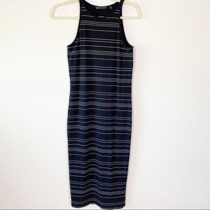 Athelta tank dress size XS Black/White striped.